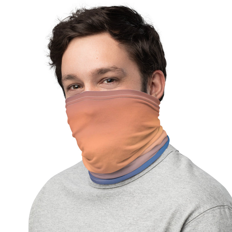 Gradient Color Orange Blue Neck Gaiter | Face Cover