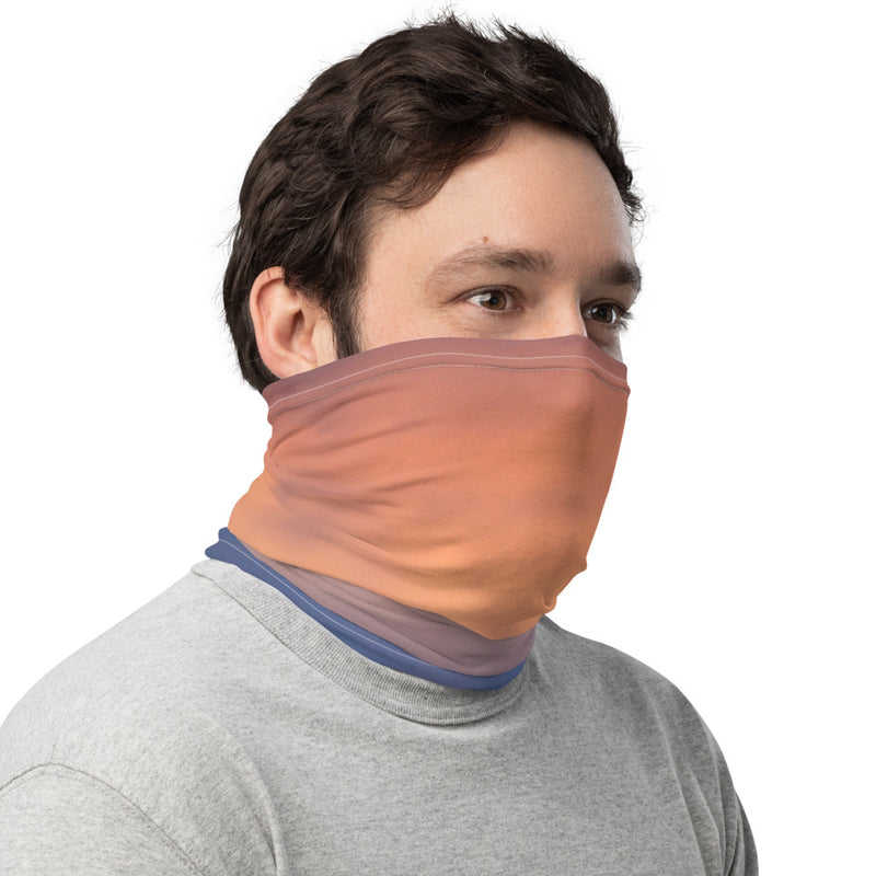 Gradient Color Orange Blue Neck Gaiter | Face Cover